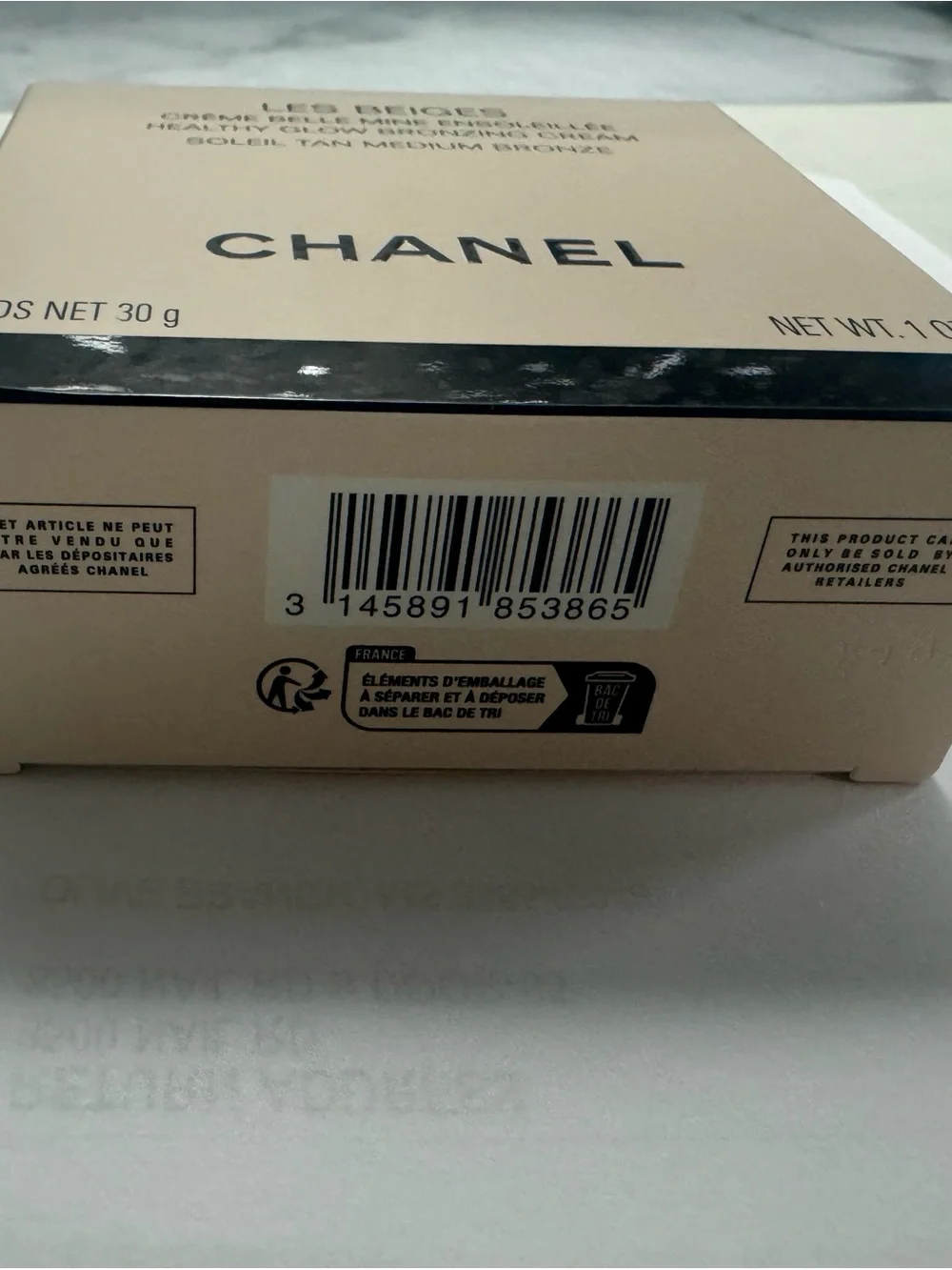 CHANEL Les Beiges Healthy Glow Bronzing Cream - Beige and Black Packaging